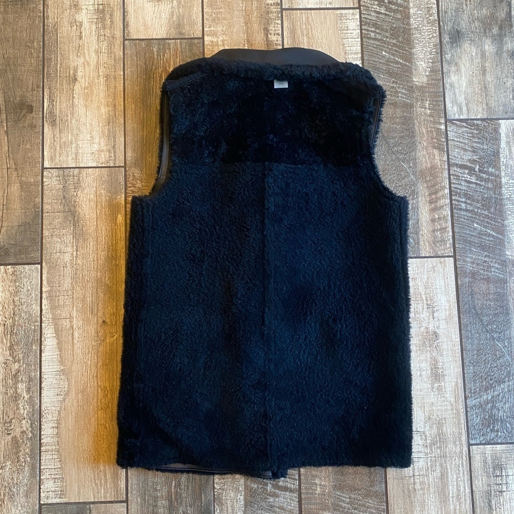 Coach Black Lamb Leather Shearling Reversible Vest 🆕 - Picture 7 of 14